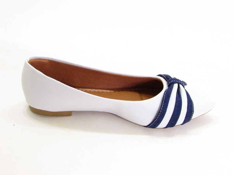 Sapatilhas Sapatilha Cs Branco Jeans Laço