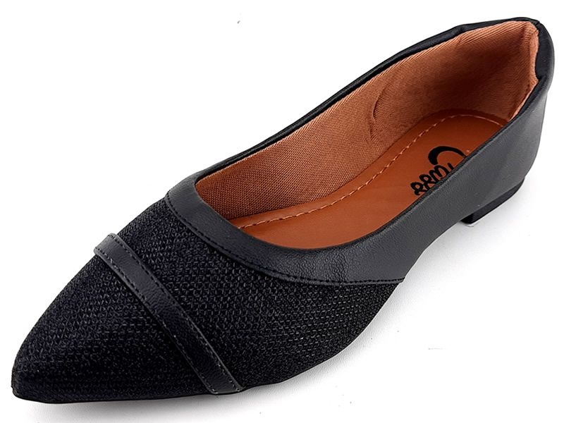 Sapatilhas Sapatilha Glitter Preto Napa