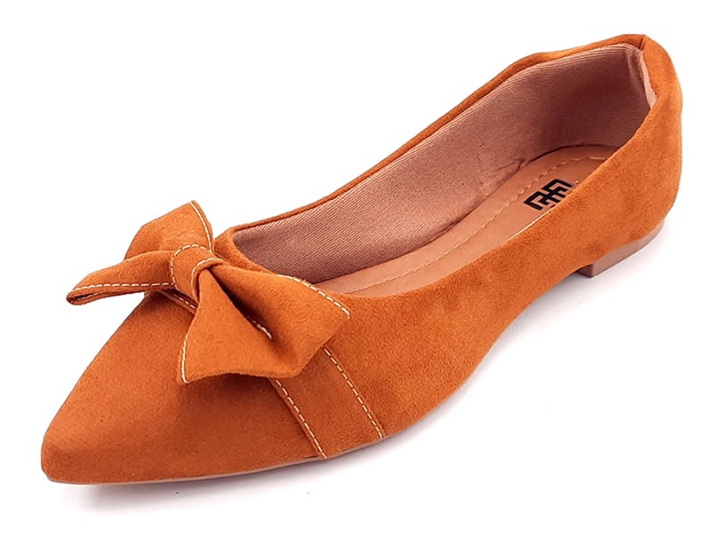 Sapatilhas Sapatilha Feminina Suede Linhaça Laço Bico Fino