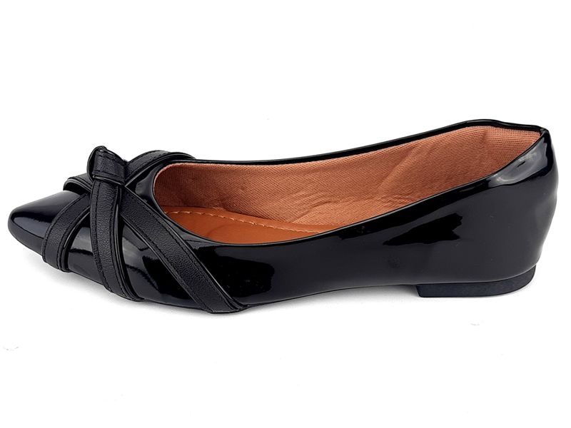 Sapatilhas Sapatilha Verniz Preto Napa Preta