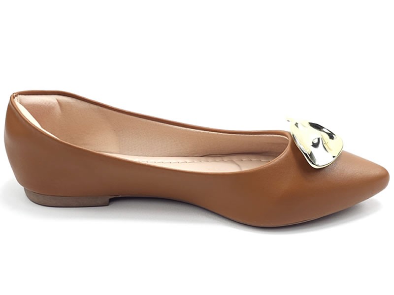 Sapatilhas Sapatilha Feminina Cs Caramelo Abs Folha Ouro