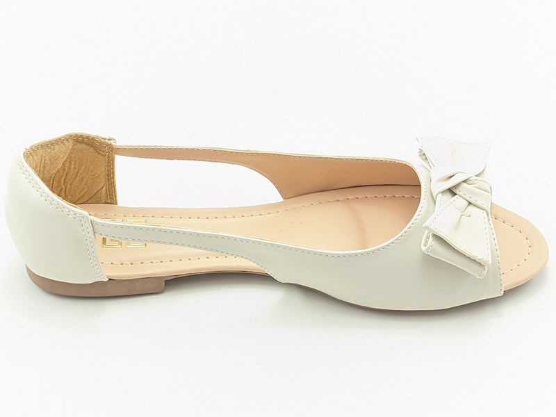 Sapatilhas Peep Toe Off White