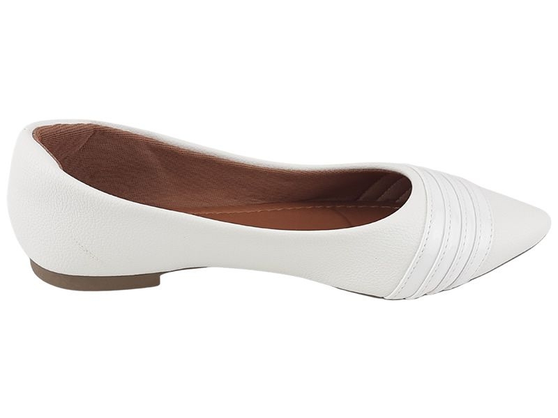 Sapatilhas Sapatilha Napa Branca Verniz