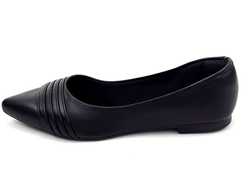 Sapatilhas Sapatilha Feminina Cs Preto Bico Fino
