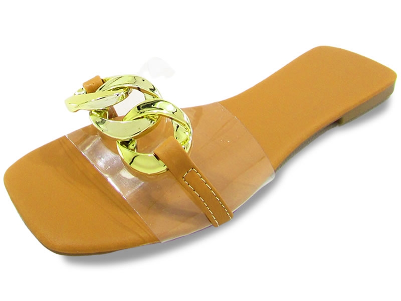 Rasteiras Rasteira Vinil Cs Caramelo C Ouro