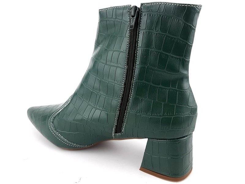 Botas Bota Croco Army Cano Curto Bico Fino