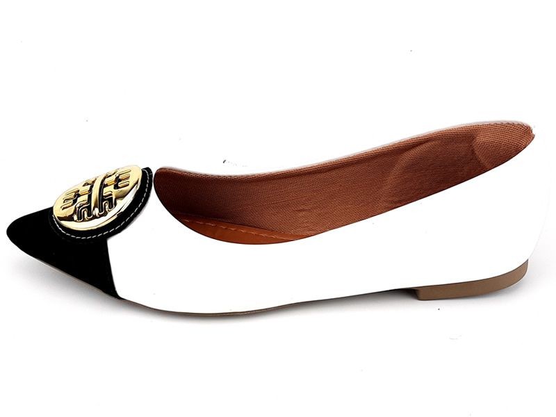 Sapatilhas Sapatilha Verniz Branco Nobuck Preto Mandala Ouro