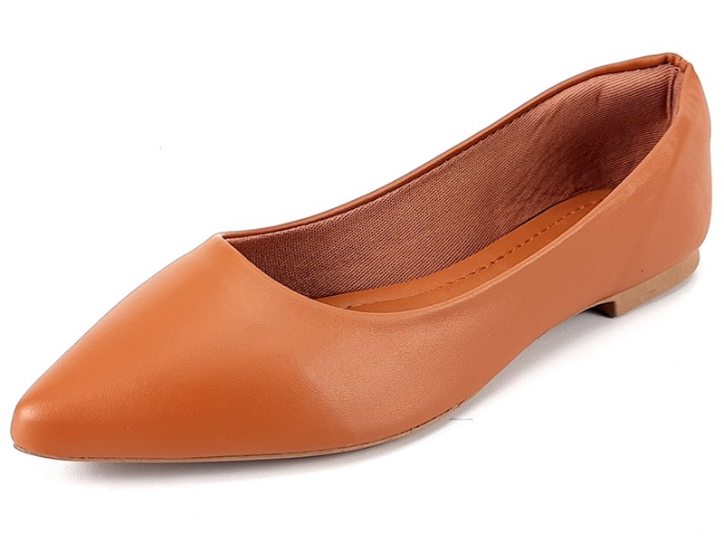 Sapatilhas Sapatilha Feminina Cs Caramelo Bico Fino Napa