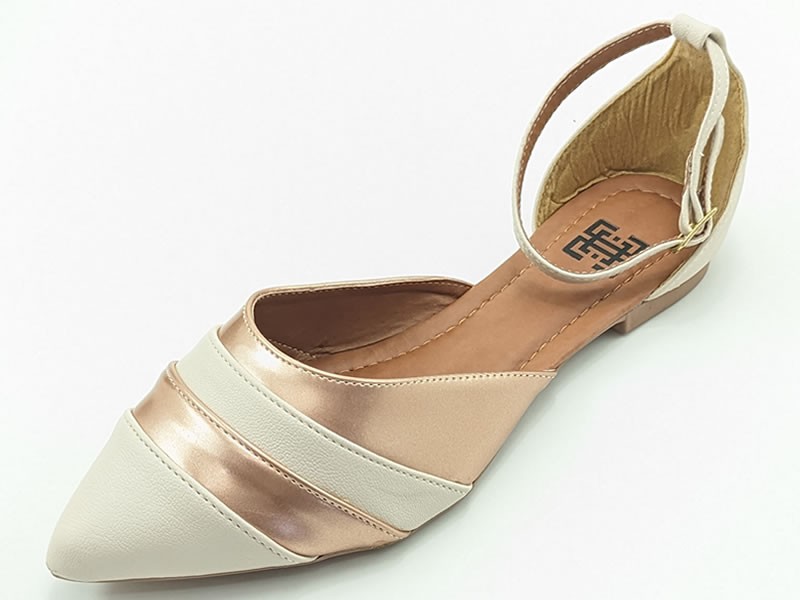 Sapatilhas Salome Off White e Bronze