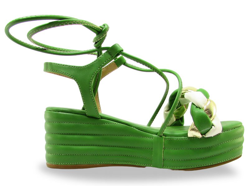 Saltos Salto Plat Verde Oliva Cs Dourado