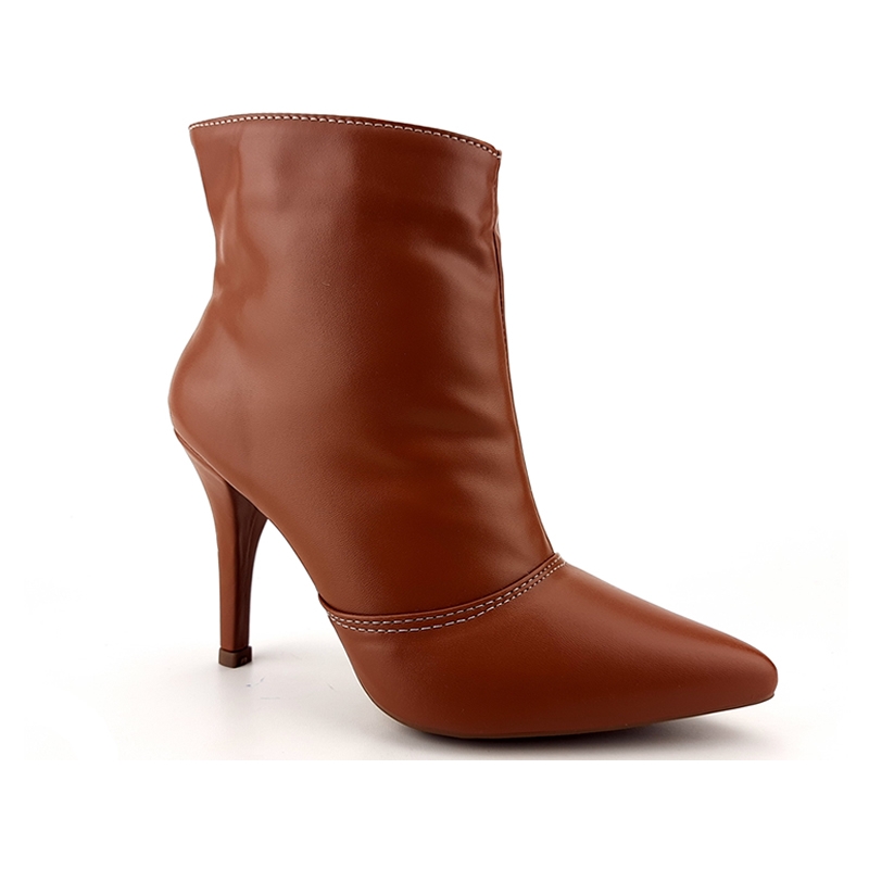 Botas Bota Caramelo Claro Salto Alto Agulha Bico Fino