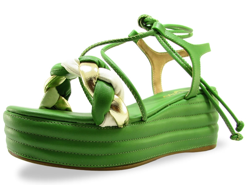 Saltos Salto Plat Verde Oliva Cs Dourado