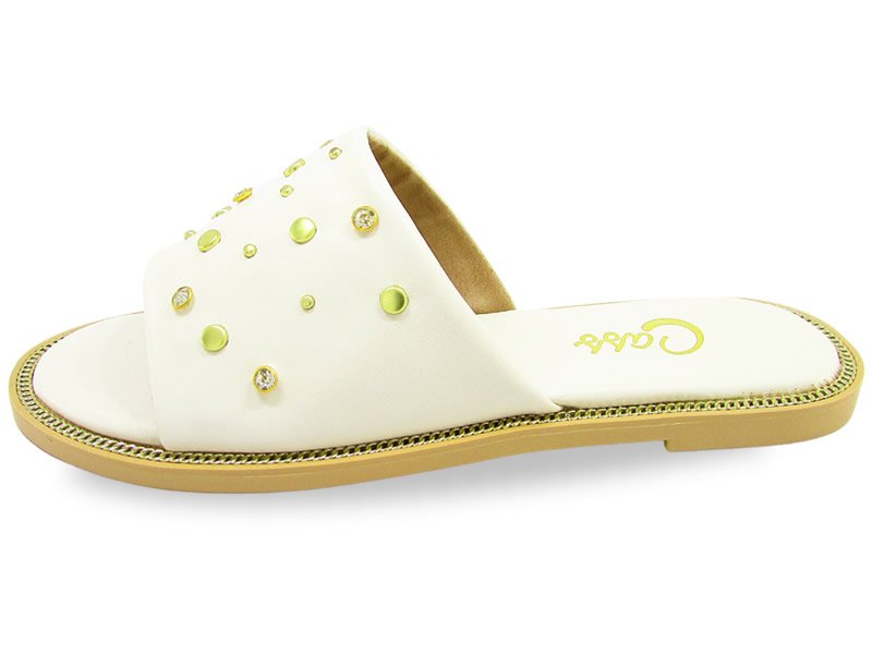 Rasteiras Rasteira Cs OffWhite Ouro