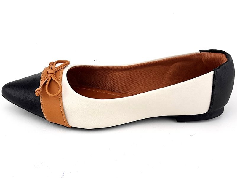 Sapatilhas Sapatilha Napa Preta OffWhite Caramelo Laço