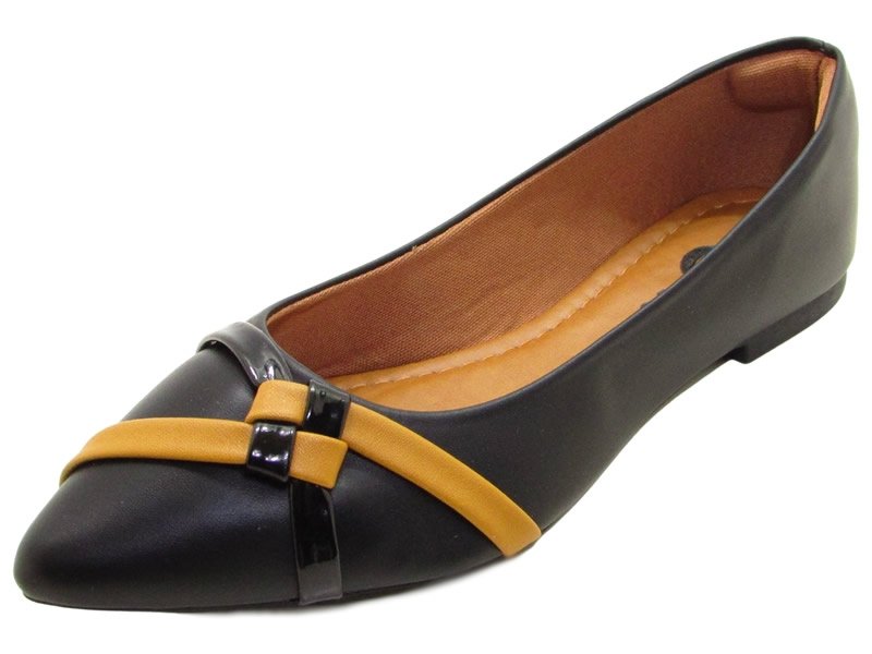 Sapatilhas Sapatilha Napa Preta Napa Caramelo