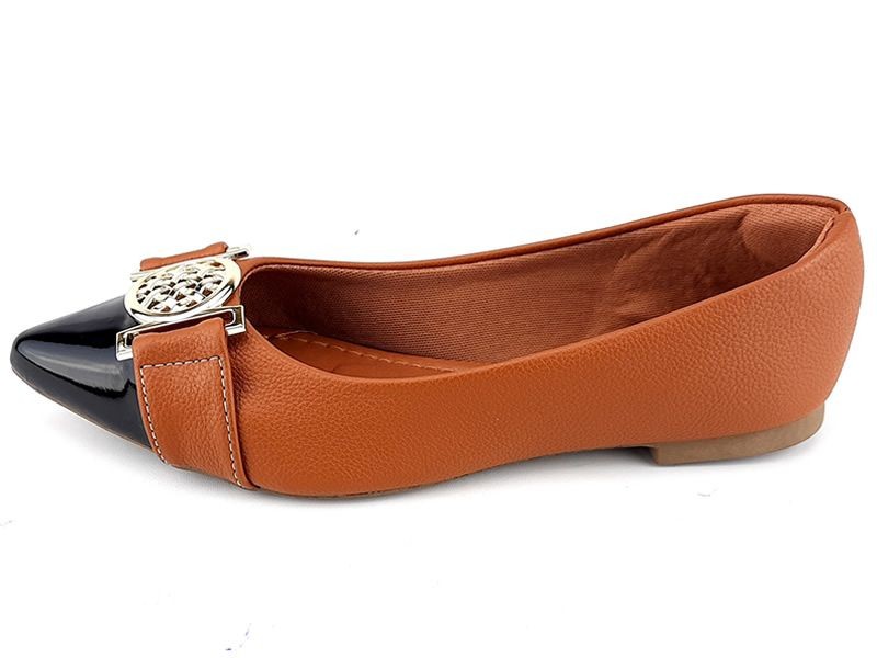 Sapatilhas Sapatilha Verniz Preto Napa Caramelo