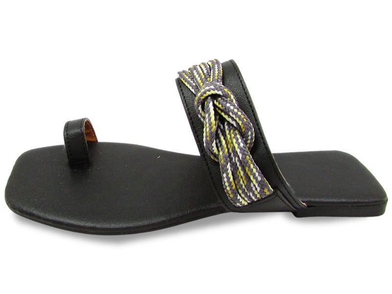 Rasteiras Rasteira Cs Preto Cordas