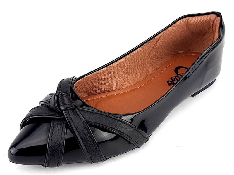 Sapatilhas Sapatilha Verniz Preto Napa Preta