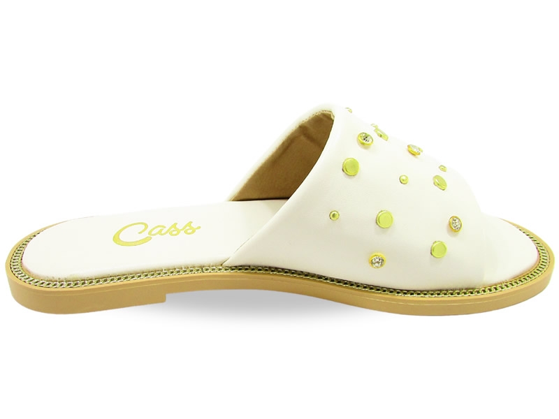 Rasteiras Rasteira Cs OffWhite Ouro