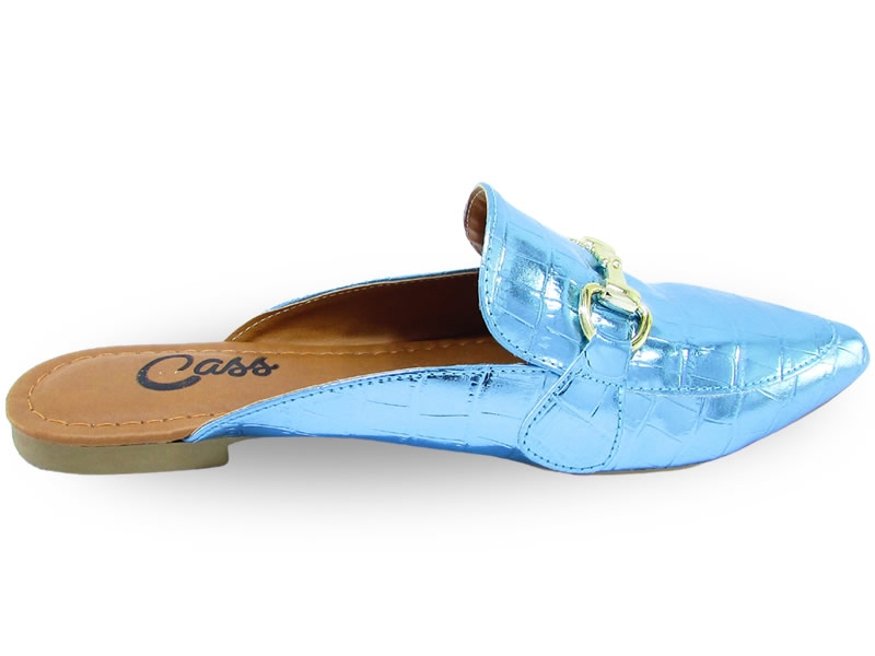 Sapatilhas Mule Croco Vz Azul Bebê