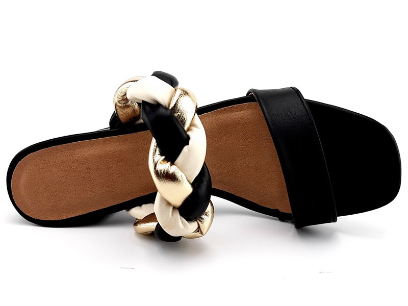 Saltos Salto Cs Preto OffWhite Ouro