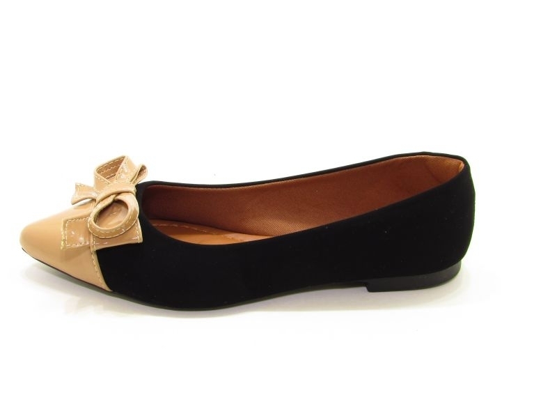 Sapatilhas Sapatilha Nob Preto Vz Tan Nude Laço