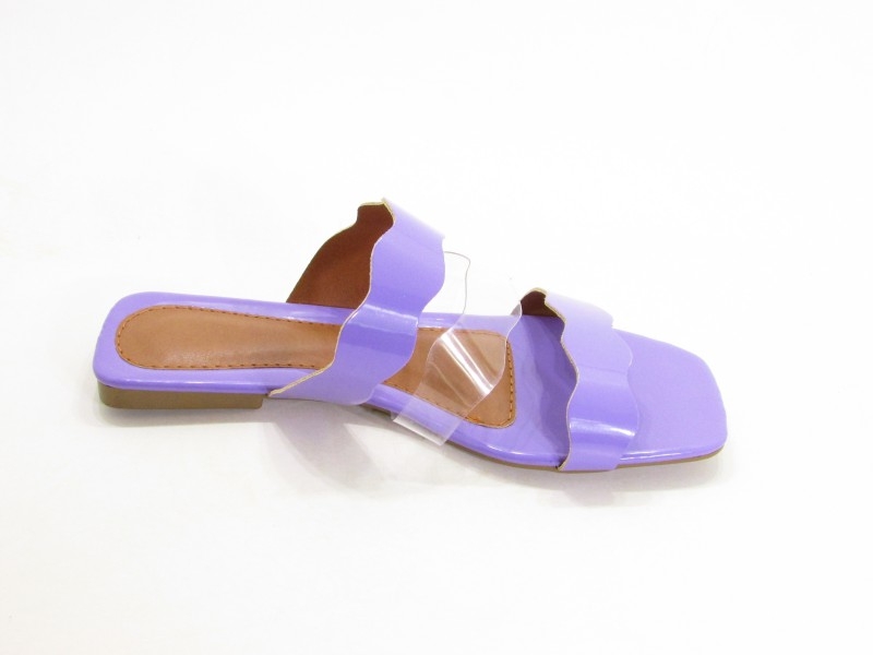 Rasteiras Sand. Rasteira Vz Violeta Vinil Fach