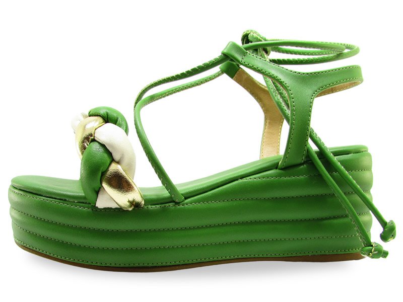 Saltos Salto Plat Verde Oliva Cs Dourado