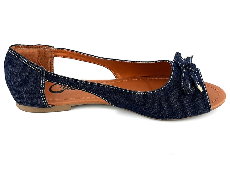Sapatilhas Sapatilha PeepToe Jeans