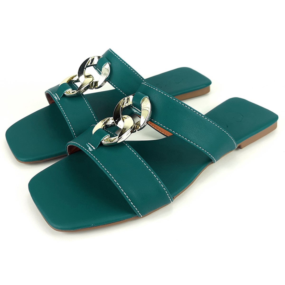 Rasteiras Rasteira Cs Verde Celestial