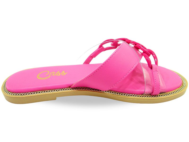 Rasteiras Rasteira Cs Pink Corr Vinil