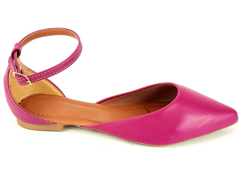 Sapatilhas Sapatilha Feminina Salomé Cs Pink Bico Fino