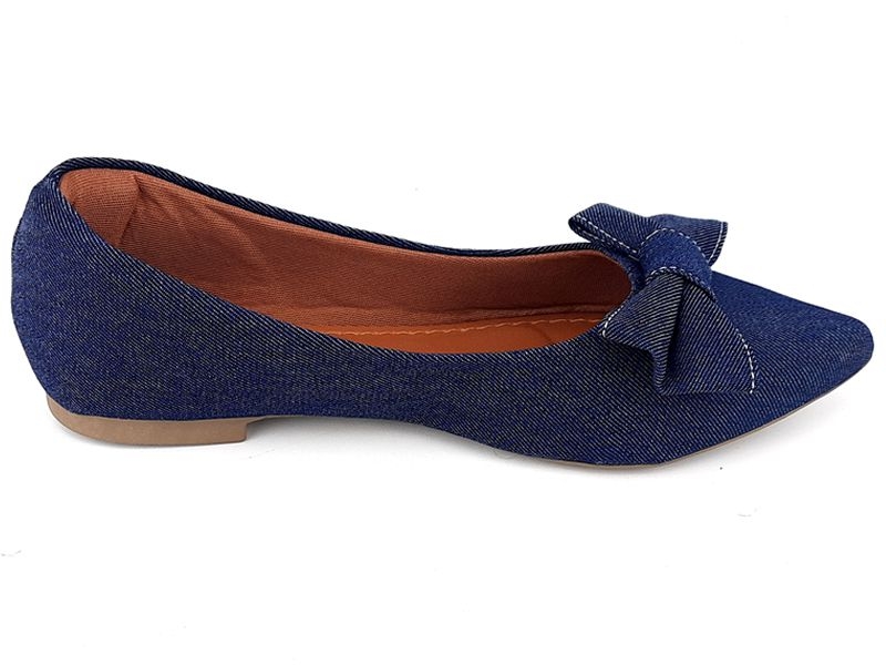 Sapatilhas Sapatilha Jeans Laço