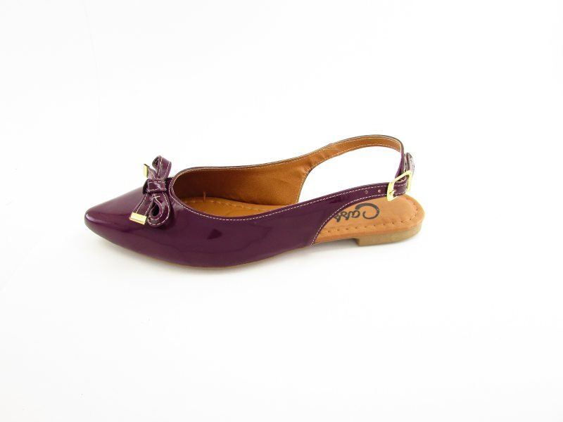 Sapatilhas Sapatilha Slingback Vz Vinho Laço