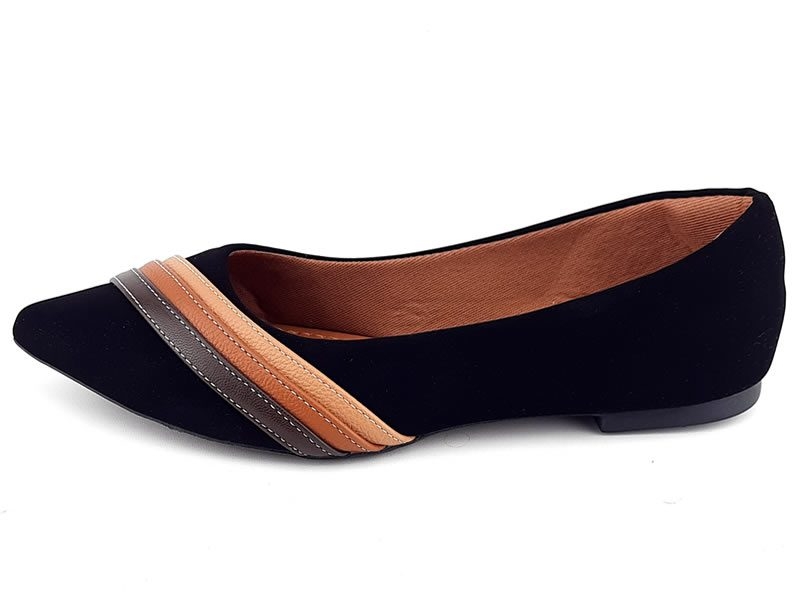 Sapatilhas Sapatilha Nobuck Preto Napa Café Caramelo Bege