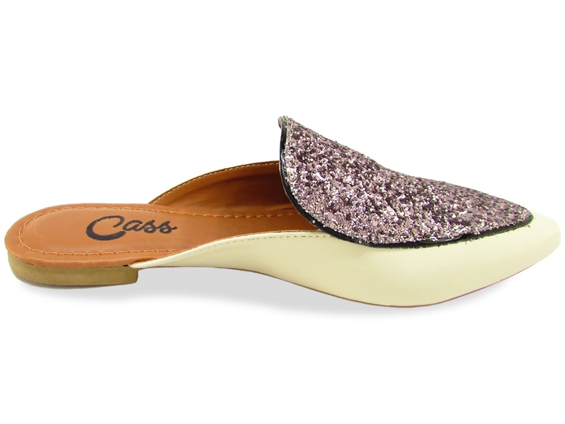 Sapatilhas Mule Cs OffWhite Vz Preto Cristal