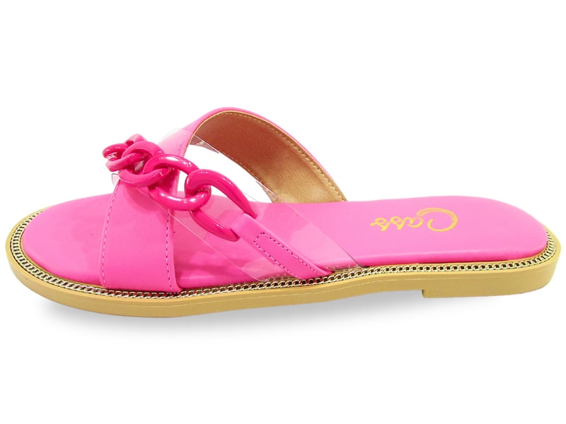 Rasteiras Rasteira Cs Pink Corr Vinil