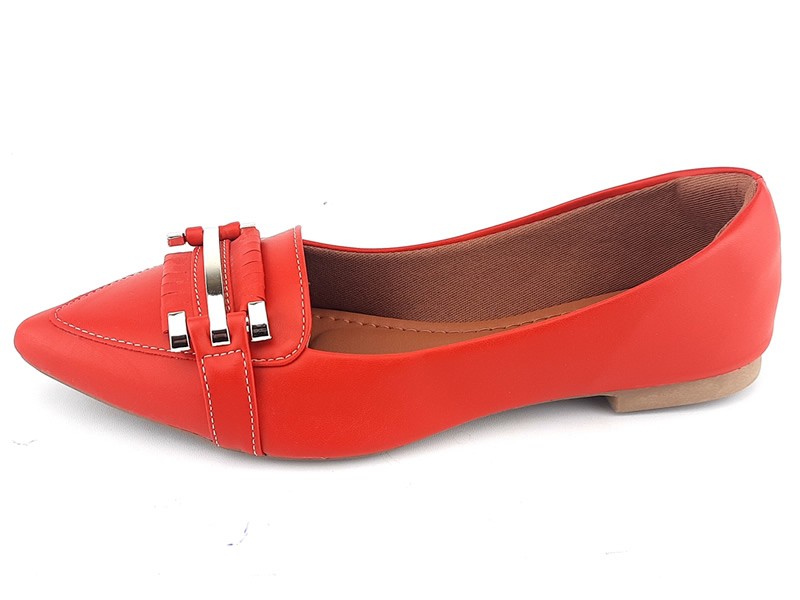 Sapatilhas Sapatilha Mocassim Napa Vermelha