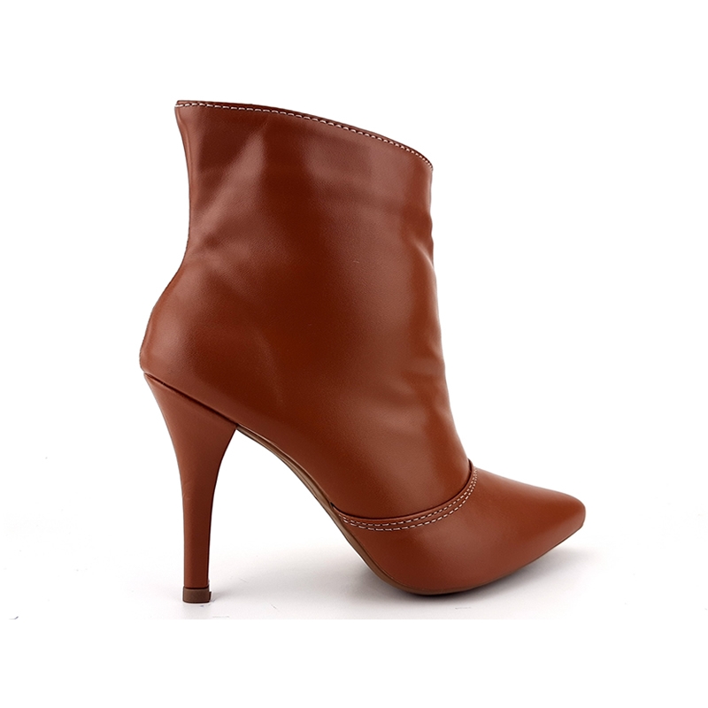 Botas Bota Caramelo Claro Salto Alto Agulha Bico Fino