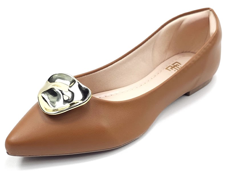 Sapatilhas Sapatilha Feminina Cs Caramelo Abs Folha Ouro