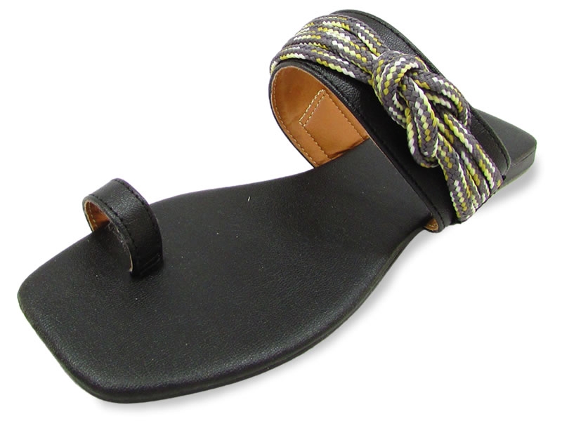 Rasteiras Rasteira Cs Preto Cordas