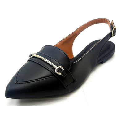 Slingback Cs Preto Bridão Ouro