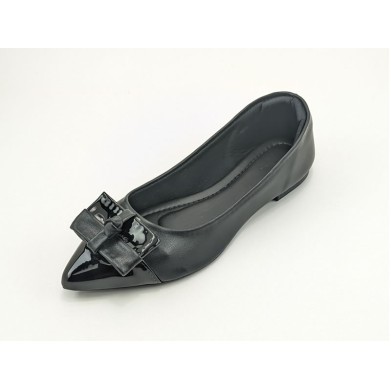 Sapatilhas-Sapatilha Preta Laço Verniz