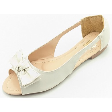Sapatilhas-Peep Toe Off White