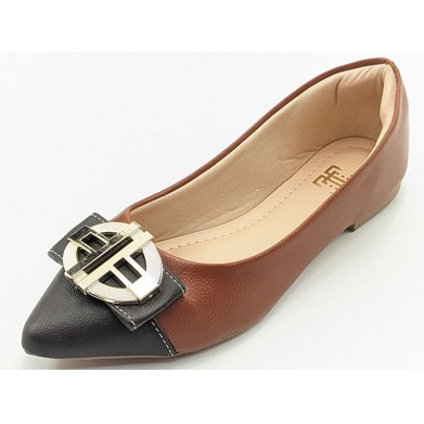 Sapatilhas-Sapatilha Feminina Café Enfeite ABS