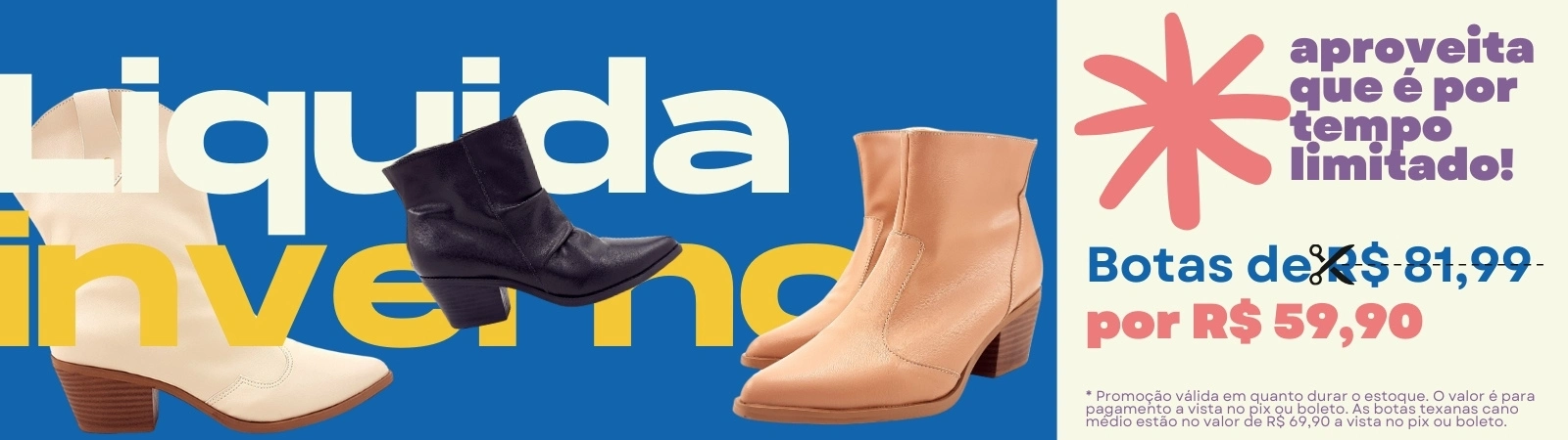 Atacado de calçados online. Revenda Botas.